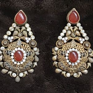 Indian tradition custom made earings stones